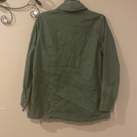 NWOT MENS SIZE XS FOREST GREEN BUTTON UP COAT DENIME STYLE UNIVERSAL THREADS‌‌ - Picture 6 of 7